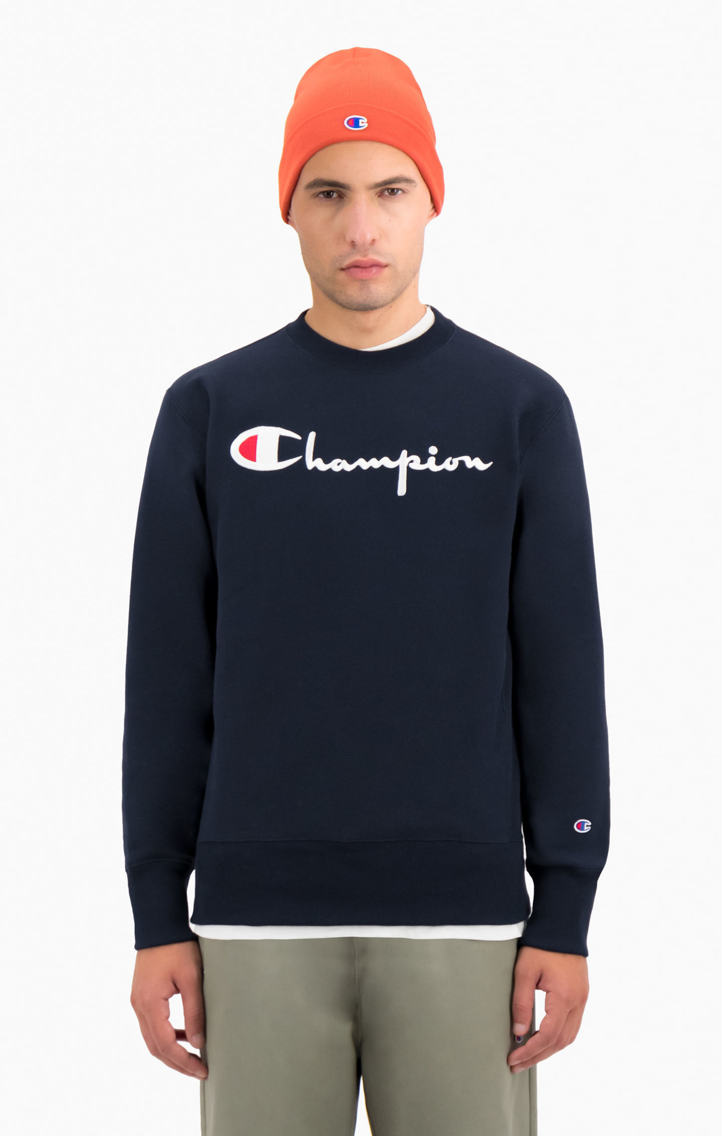 champion sweatshirt script logo
