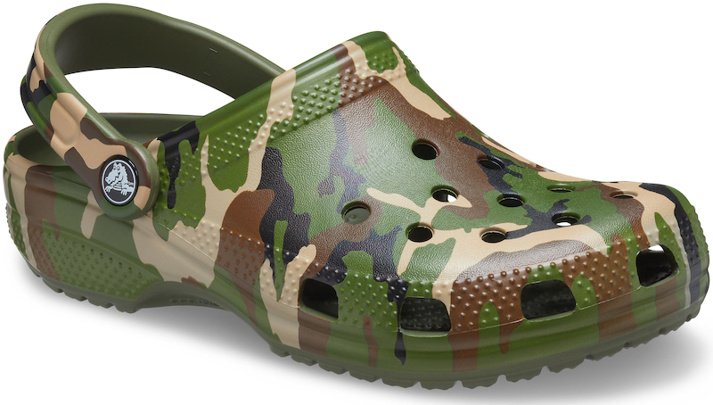 Classic Printed Camo Clog Free Delivery