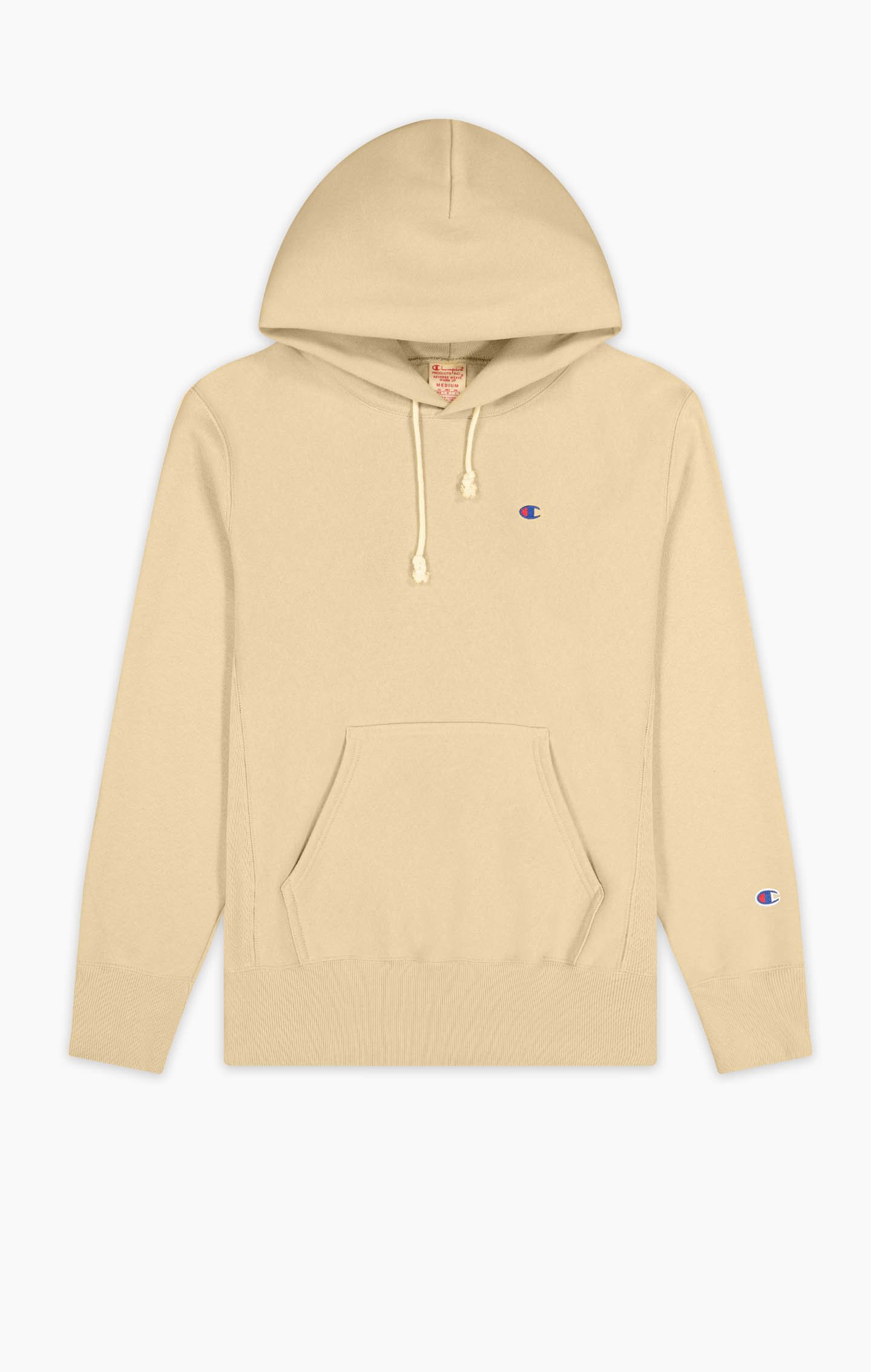 c logo reverse weave hoodie