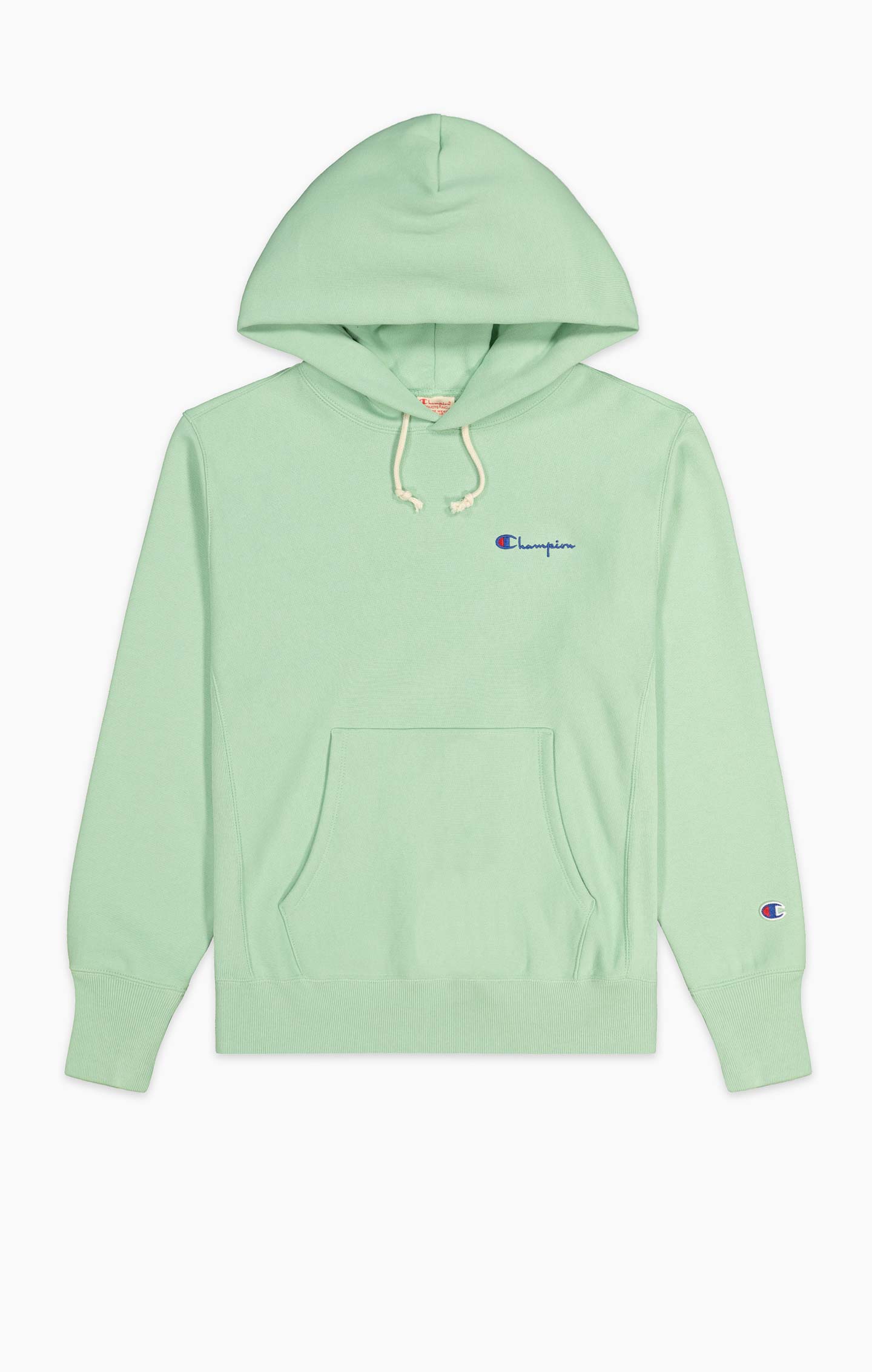 small script logo reverse weave hoodie