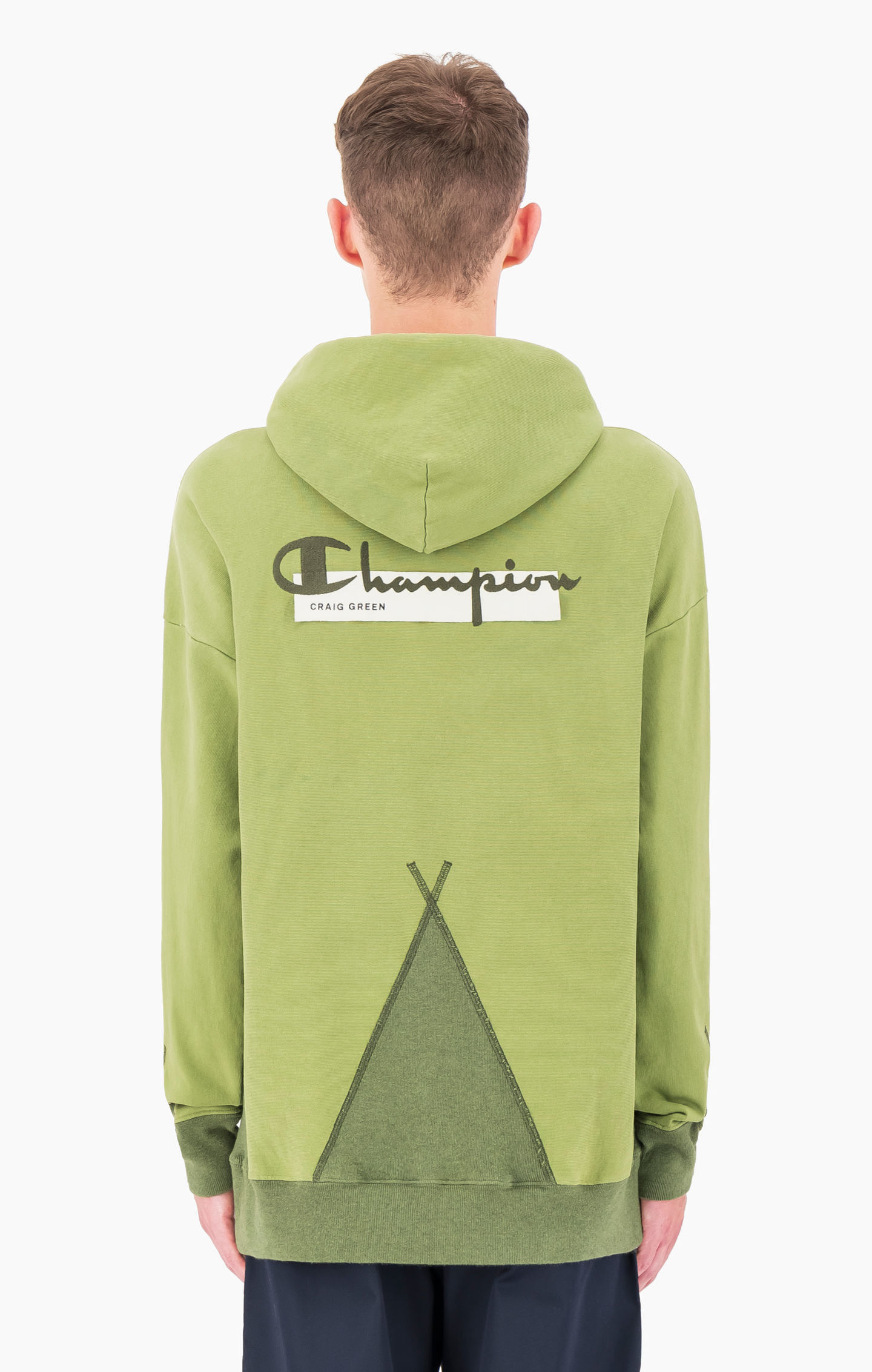 green champion reverse weave hoodie