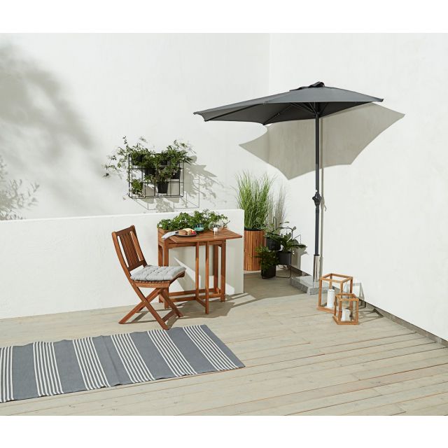 Hanging parasol TRONDHEIM Ø300 grey