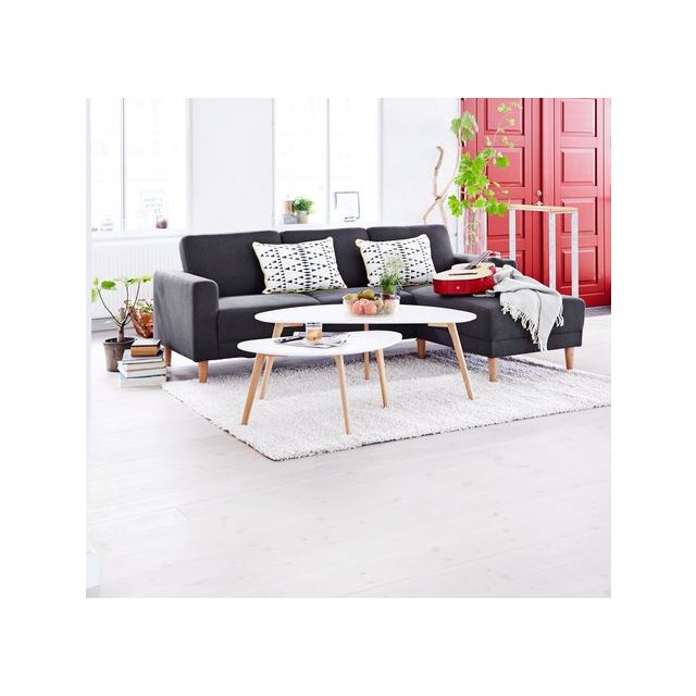 Sofa bed chaiselongue HAMPEN grey