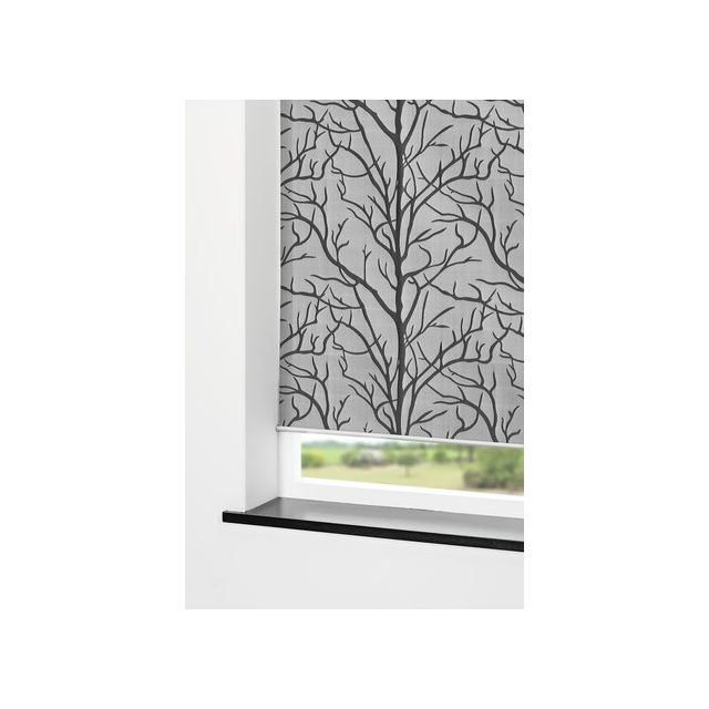 Roller Blind Senja 45x170cm Grey Zebra Curtain