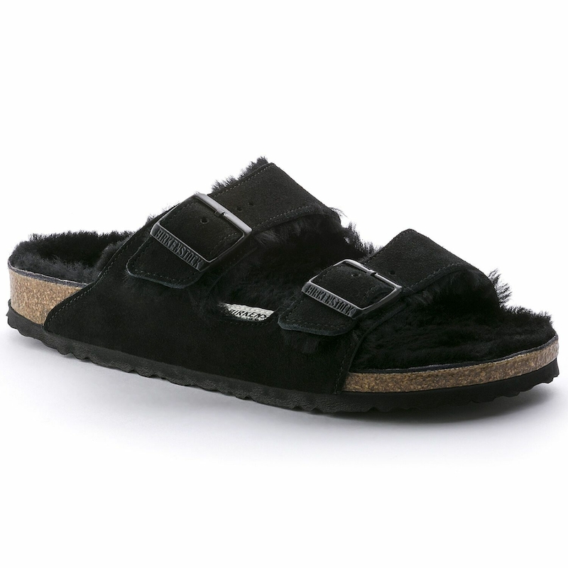 birkenstock furry sandals