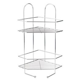 Corner Shelf Vidsel Two Shelves Chrome Shampoo Shelves