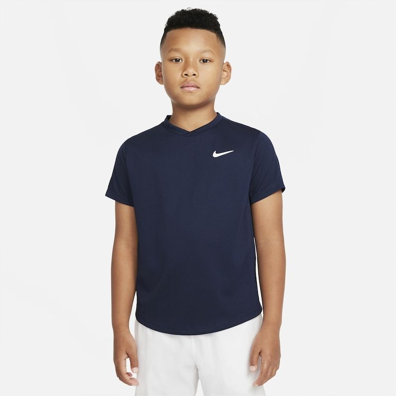 Nikecourt Dri Fit Victory Big Kids Boys Short Sleeve Tennis Top