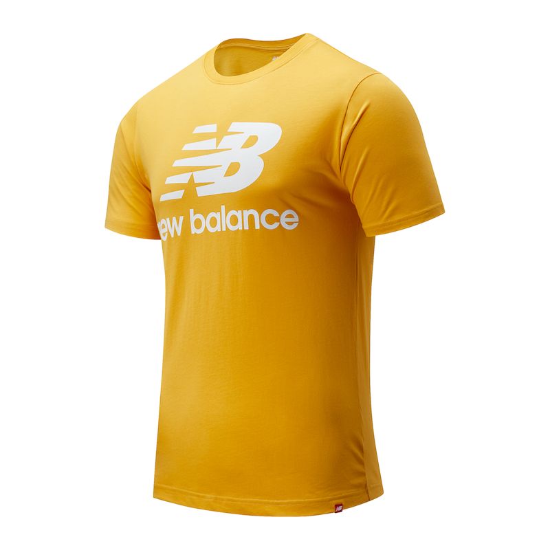 new balance men's essentials stacked logo tee