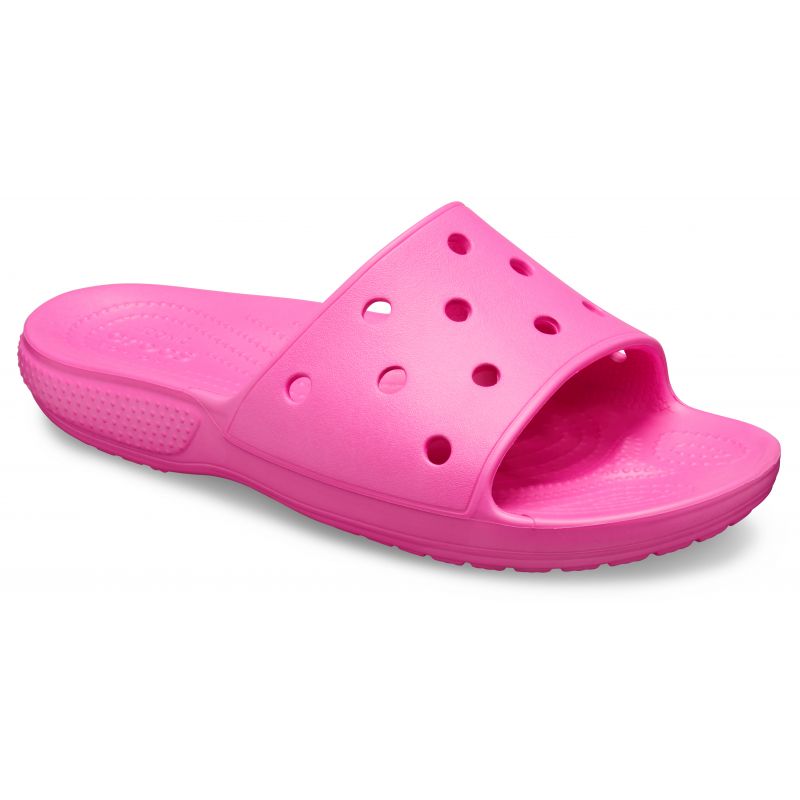 pink croc slides