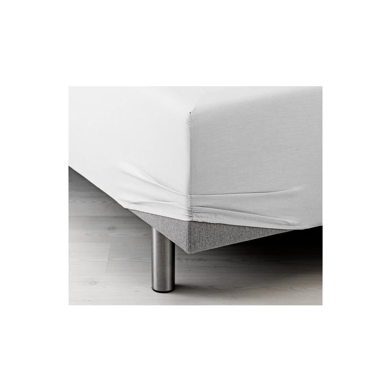 Fitted Sheet Mattress Cover 90 X200 X35 Cm White Kronborg