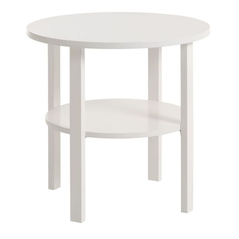 End Table Corner Table Skibby With Shelf 50cn White Color