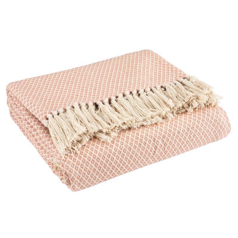 Throw Bed Blanket Strandbede 130 X 170 Cm Rose Color
