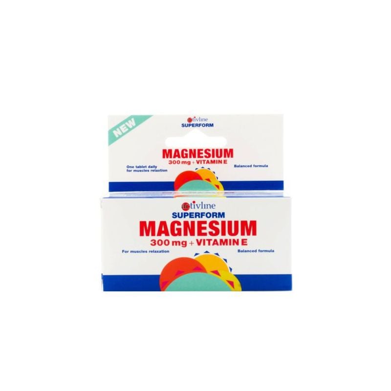 Activline Superform Magnesium 300mg+VitaminE 60s Al Mutawa