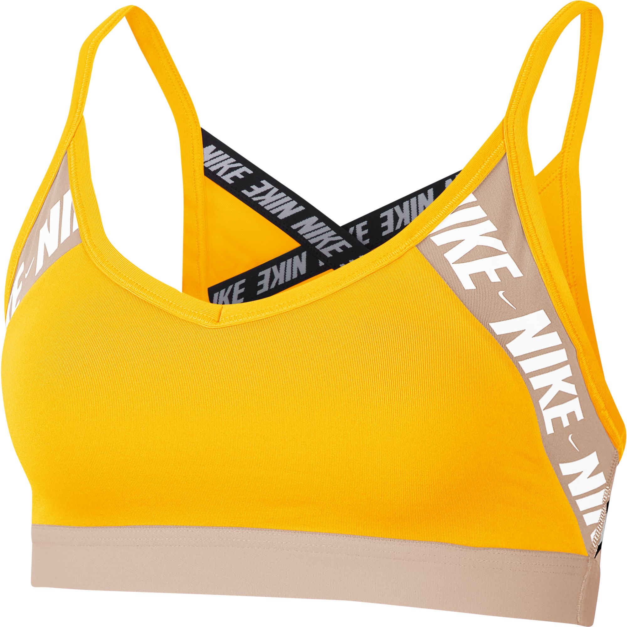 nike performance indy logo bra