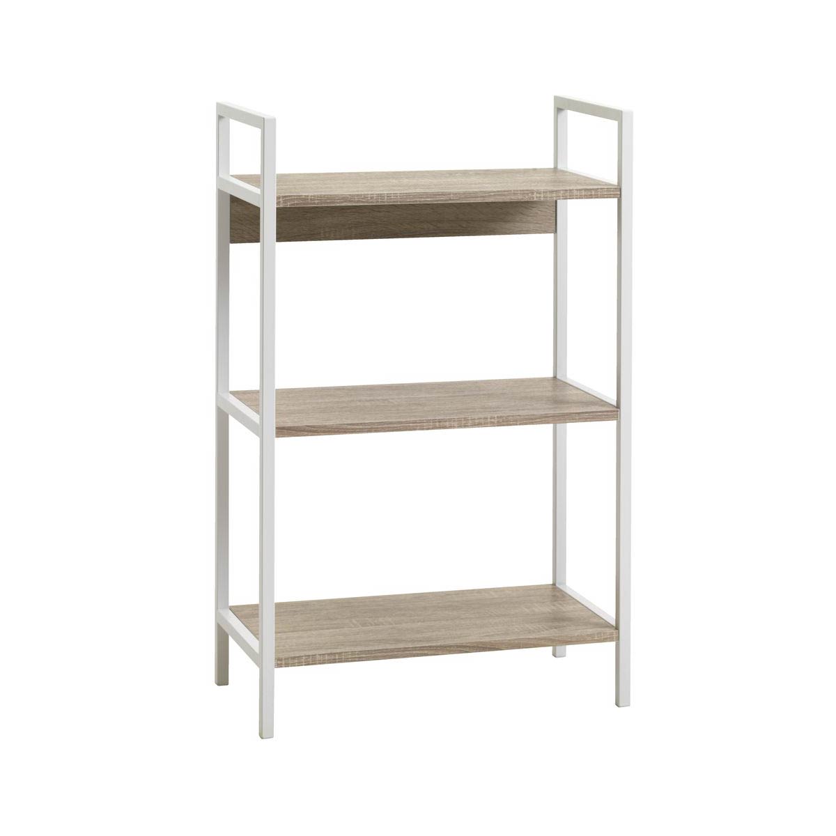 Shelving unit TISTRUP 3 shel. white/oak