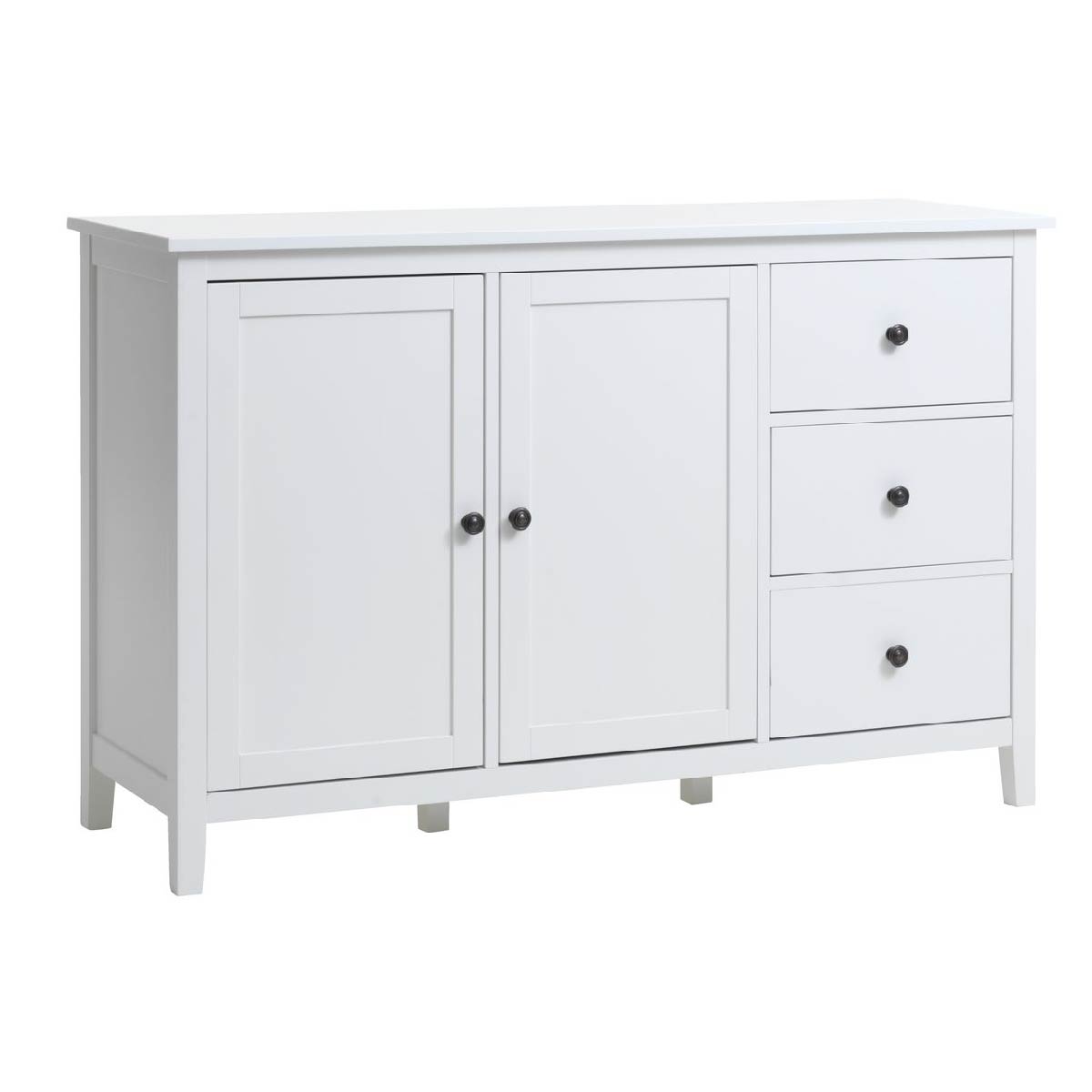 Sideboard NORDBY 2 doors 3 drawers white